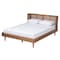 Baxton Studio Rina MidCentury Modern Ash Walnut Finished Wood 4Piece Full Size Bedroom Set with Synthetic Rattan 223-9812-9813-11298-11300-ZORO - alternate 7